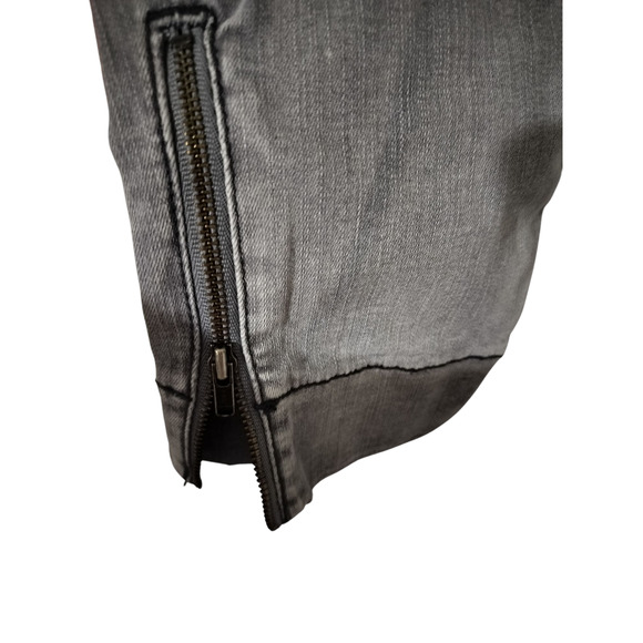 3643) Rock & Republic Gray Stone Wash Fever Midrise Pullon Denim Jeggings 8 M - Picture 4 of 10